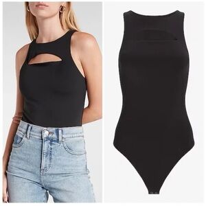 Express Brown Cutout Bodysuit